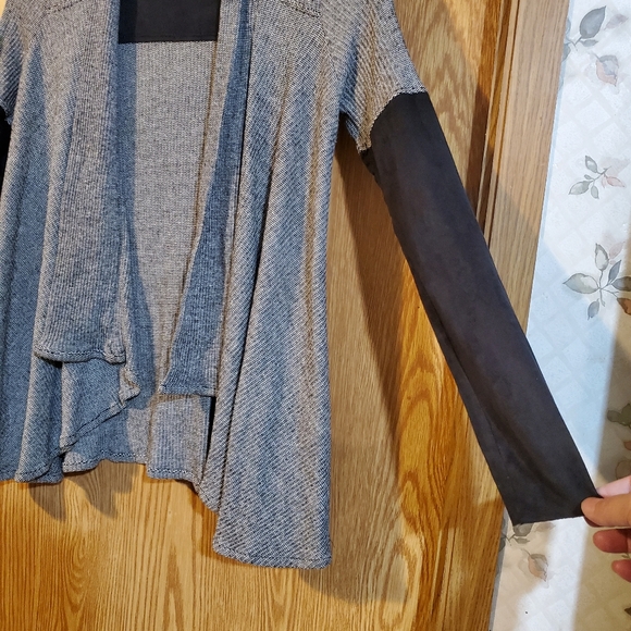 Benjamin Jay open front drape cardigan cotton blend - Picture 3 of 8